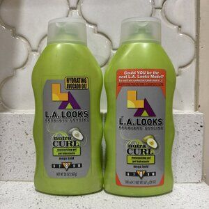 2-LA Looks Nutra Curl Perfect Curl Hair Gel, Level Mega 8 Hold, Clear, 20oz